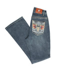 Centenario Bootcut Denim Jeans in Dark Blue