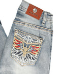 Centenario Bootcut Denim Jeans in Light Blue
