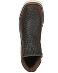 Sefeni Men's Double Zipper Shoe — Crazy Leather in Choco