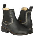 El General Men's Leather Ankle Boots in Black