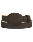 El General Kids Western Belt — Nubuck in Choco