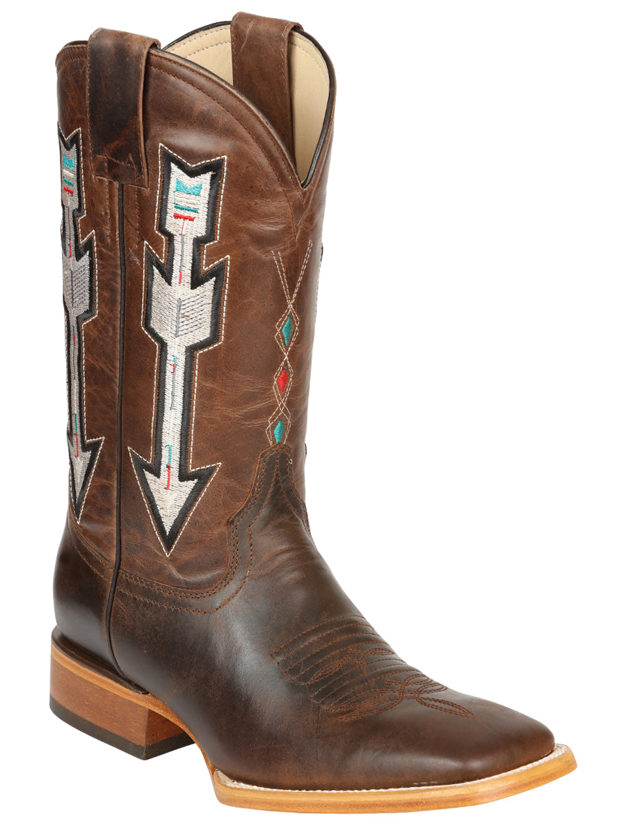 Jar Boots Men's Leather Cowboy Boots - Made in Mexico - Natural/Orix 45475