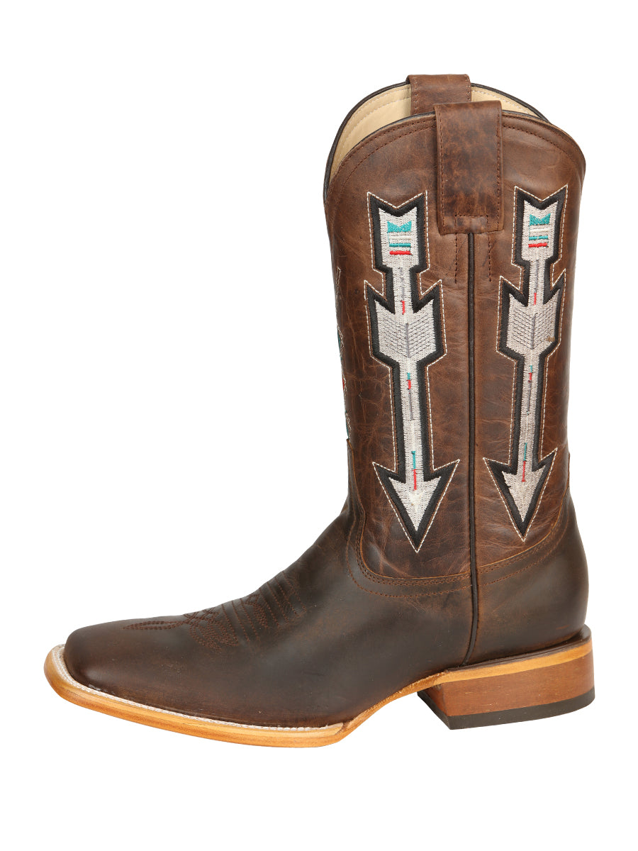 Jar Boots Men's Leather Cowboy Boots - Made in Mexico - Natural/Orix 45475