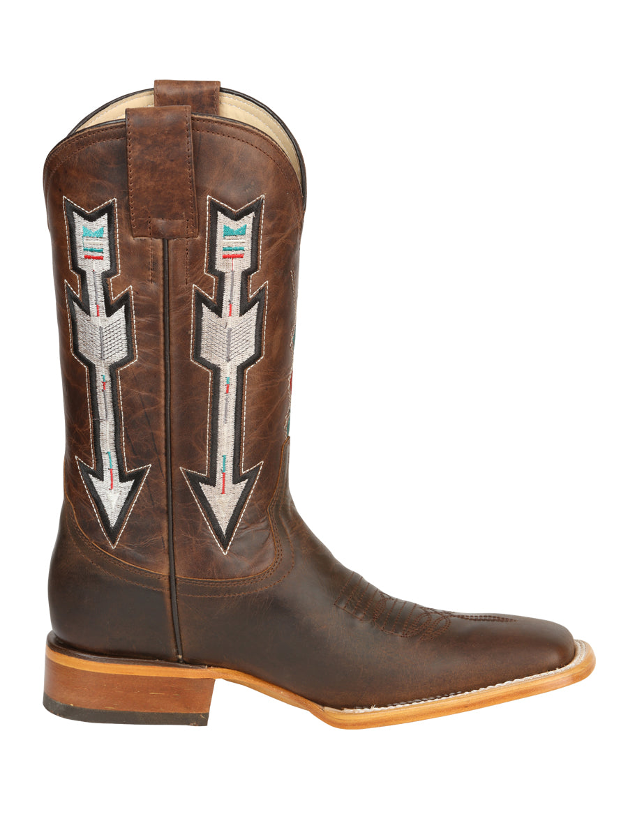 Jar Boots Men's Leather Cowboy Boots - Made in Mexico - Natural/Orix 45475