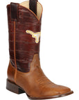 Jar Boots Men's Leather Cowboy Boots - Made in Mexico - Cognac Brown 45476