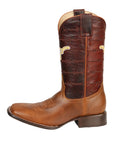 Jar Boots Men's Leather Cowboy Boots - Made in Mexico - Cognac Brown 45476