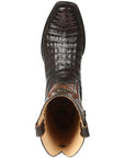 El General Men's Exotic Caiman Belly Cowboy Boots in Brown