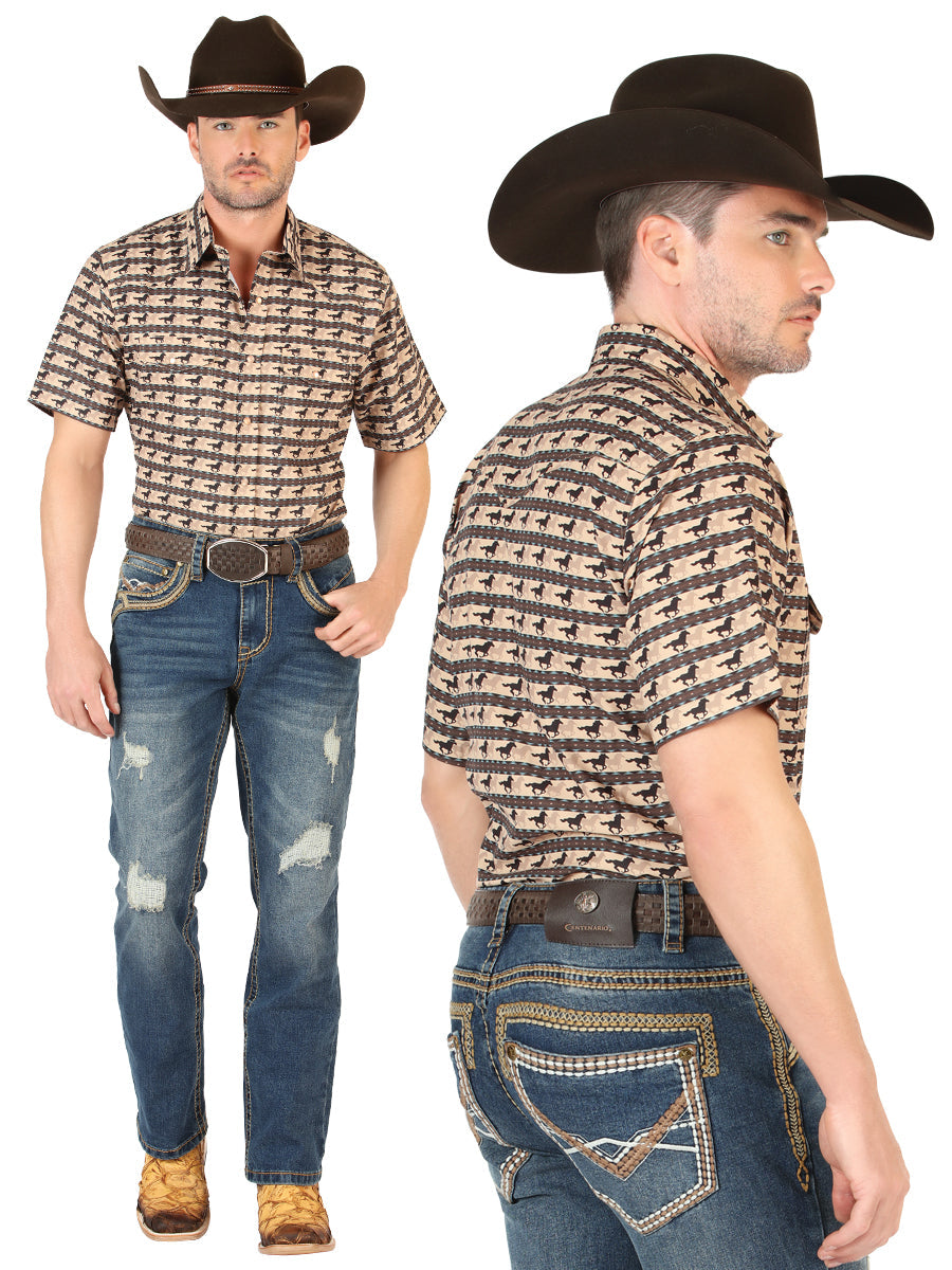 Centenario Men's Bootcut Jeans in Dark Blue