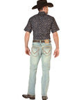 Centenario Men's Bootcut Jeans in Light Blue