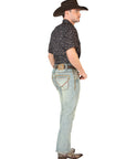 Centenario Men's Bootcut Jeans in Light Blue