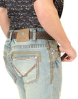 Centenario Men's Bootcut Jeans in Light Blue