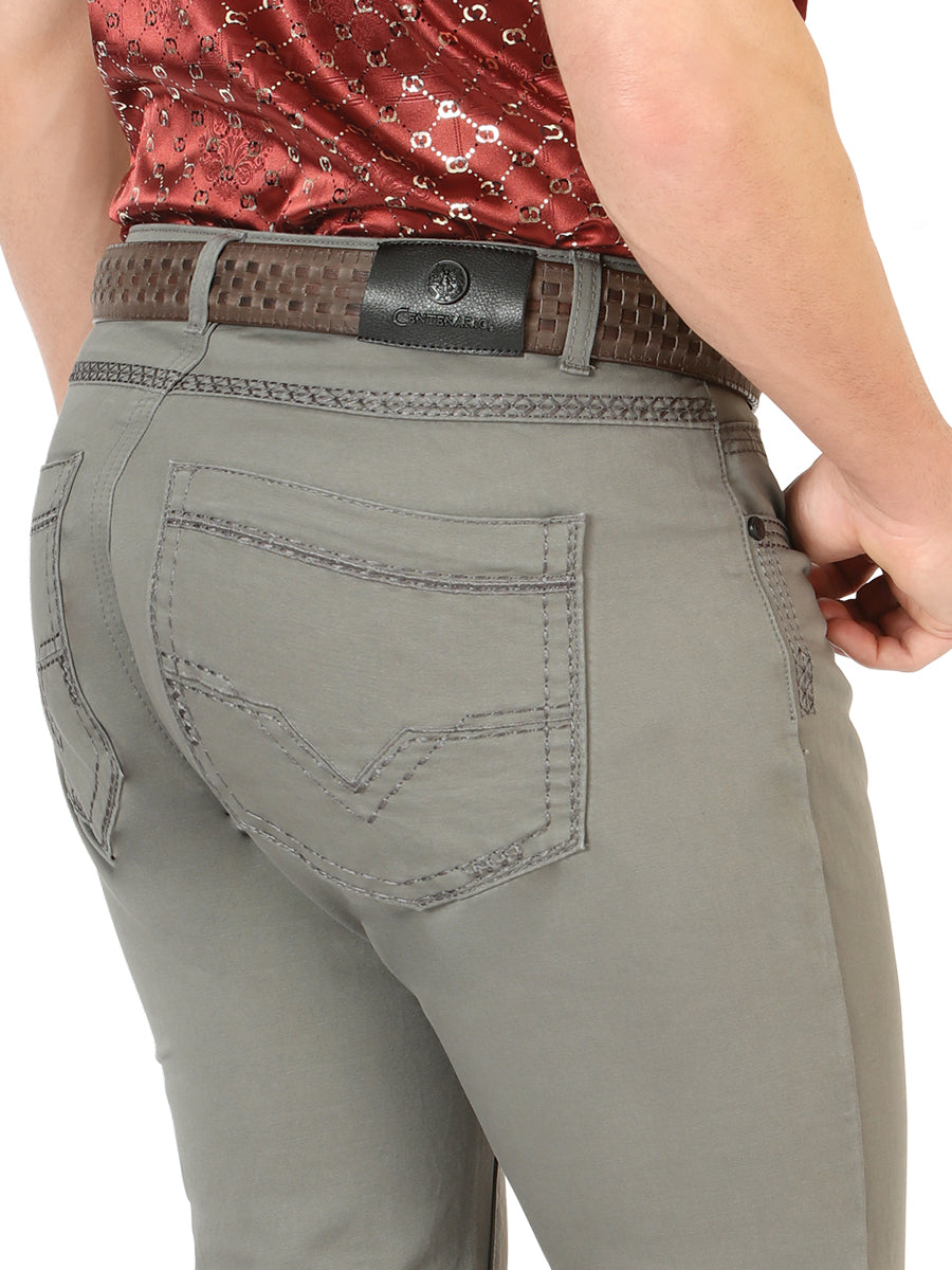 Centenario Slim Fit Denim Pants in Grey