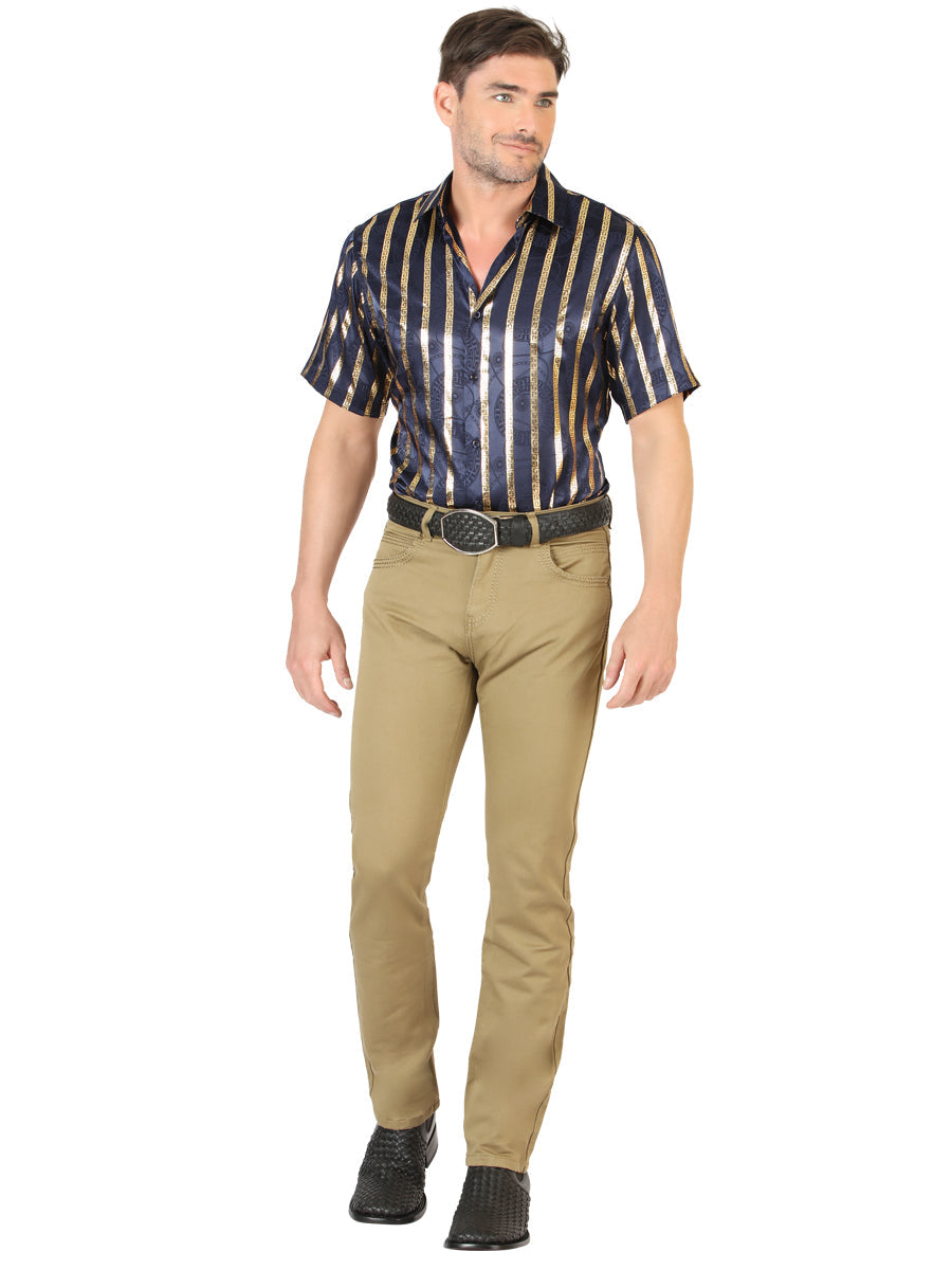 Centenario Slim Fit Denim Pants in Khaki