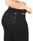 Centenario Women's Bootcut Denim Jeans in Black