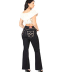 Centenario Women's Bootcut Denim Jeans in Medium Blue