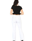 Centenario Women's Bootcut Denim Jeans in White
