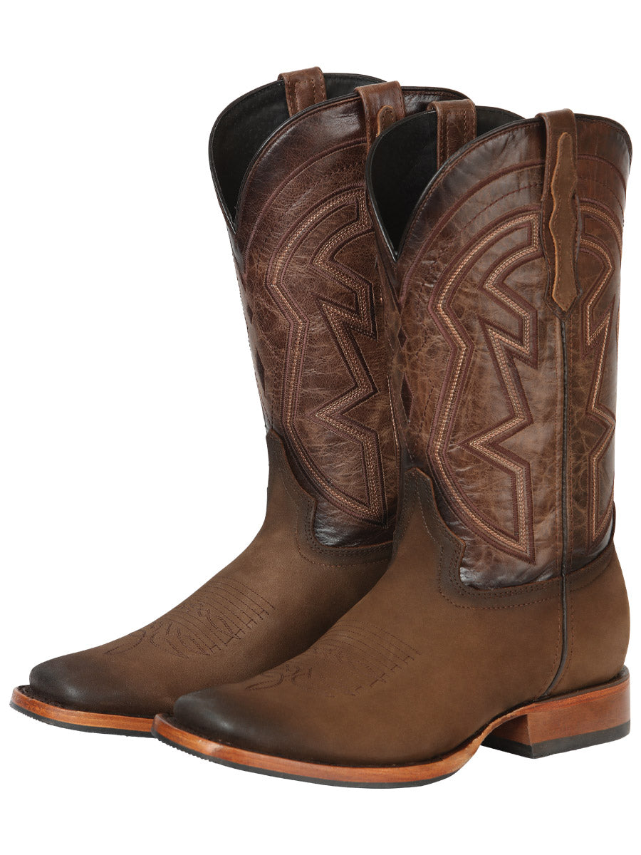 El General Men's Rodeo Boots — Nubuck Camel