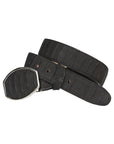 El General Men's Western Belt — Imitation Python in Black
