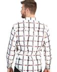 El General Men's Long Sleeve Western Shirt in White