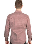 El General Men's Long Sleeve Western Shirt in Burgundy