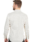 El General Men's Slim Fit Long Sleeve Western Shirt in Beige