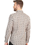 El General Men's Long Sleeve Western Shirt in Beige