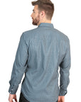 El General Men's Long Sleeve Western Shirt in Teal