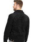 El General Men's Black Corduroy Sherpa-Lined Jacket