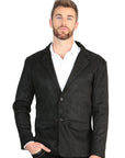 Men's Black Suede Western Blazer Sport Coat