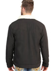 Men's Black Sherpa-Lined Soft Shell Jacket