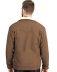 El General Men's Brown Sherpa-Lined Soft Shell Jacket