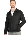 Men's Black Suede Zipper Jacket With Premium Meticulous Craftsmanship And Everyday Comfort