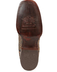 El General Men’s Leather Cowboy Boots - Caiman Belly Print - Tobacco 45664