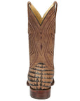 El General Men’s Leather Cowboy Boots - Caiman Belly Print - Tobacco 45664