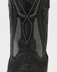 El General Men's Western Boots — Imitation Bull Neck in Black