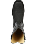El General Men's Western Boots — Imitation Bull Neck in Black
