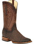 El General Men's Rodeo Boot — Imitation Bull Neck in Brown