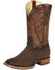 El General Men's Rodeo Boot — Imitation Bull Neck in Brown