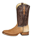 El General Men’s Leather Cowboy Boot -Made in Mexico - Cowhide Honey Brown 45669