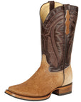 El General Men’s Leather Cowboy Boot -Made in Mexico - Cowhide Honey Brown 45669
