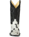 El General Men’s Leather Cowboy Boot - Made in Mexico - Black/White Cowhide 45670