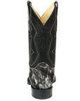 El General Men’s Leather Cowboy Boot - Made in Mexico - Black/White Cowhide 45670