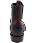 El General Men's Leather Ankle Boot with Zipper - Made in Mexico - Tobacco Brown 45673