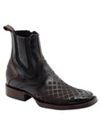 El General Men's Leather Ankle Boot with Zipper - Made in Mexico - Tobacco Brown 45673
