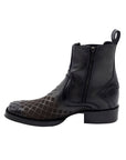 El General Men's Leather Ankle Boot with Zipper - Made in Mexico - Gray 45674