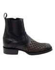 El General Men's Leather Ankle Boot with Zipper - Made in Mexico - Gray 45674