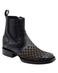 El General Men's Leather Ankle Boot with Zipper - Made in Mexico - Gray 45674