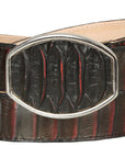 El General Men’s Western Belt - Python Print - Red 45676