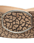 El General Men's Western Belt — Bull Neck Print in Honey
