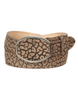 El General Men's Western Belt — Bull Neck Print in Honey